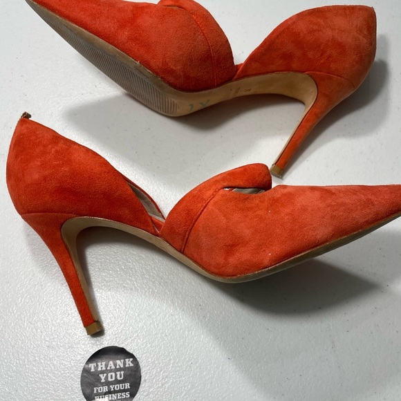 Womens Boden Vibrant Red Heels Size (38) 7 SB-AG - Picture 9 of 9